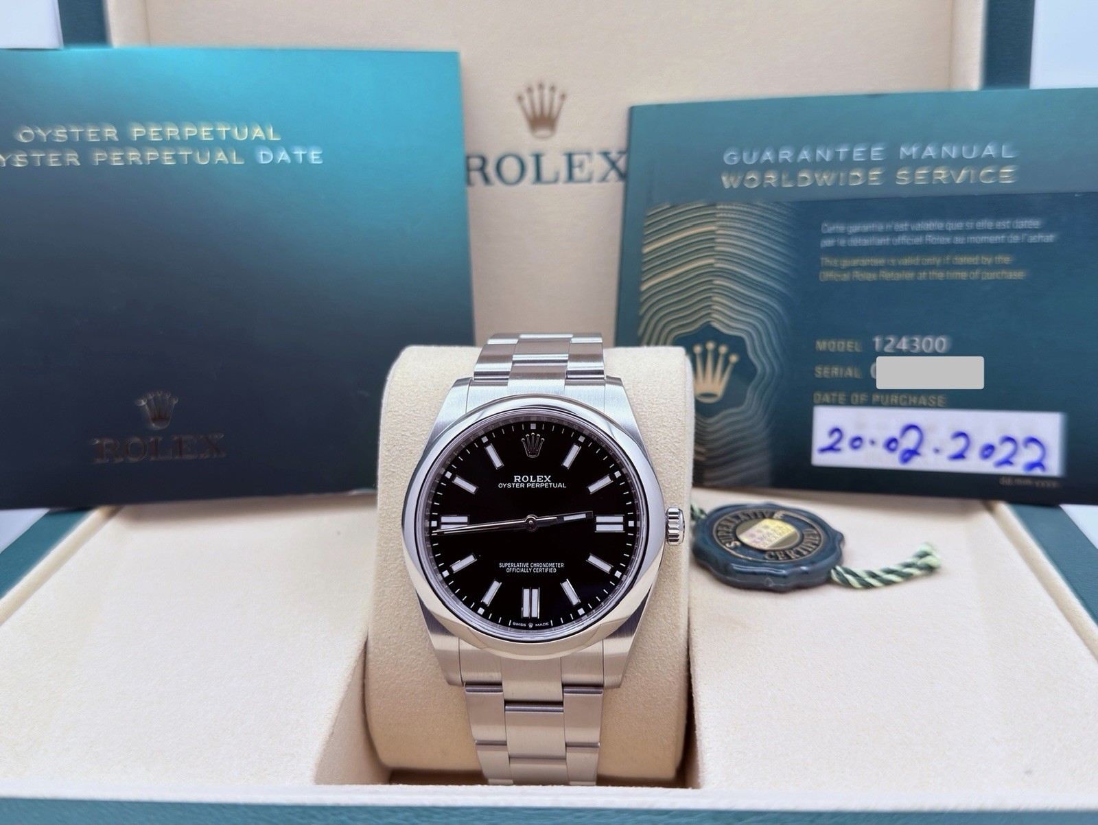 Rolex Oyster Perpetual 124300 41mm Black Dial Stainless Steel Box Papers 2022