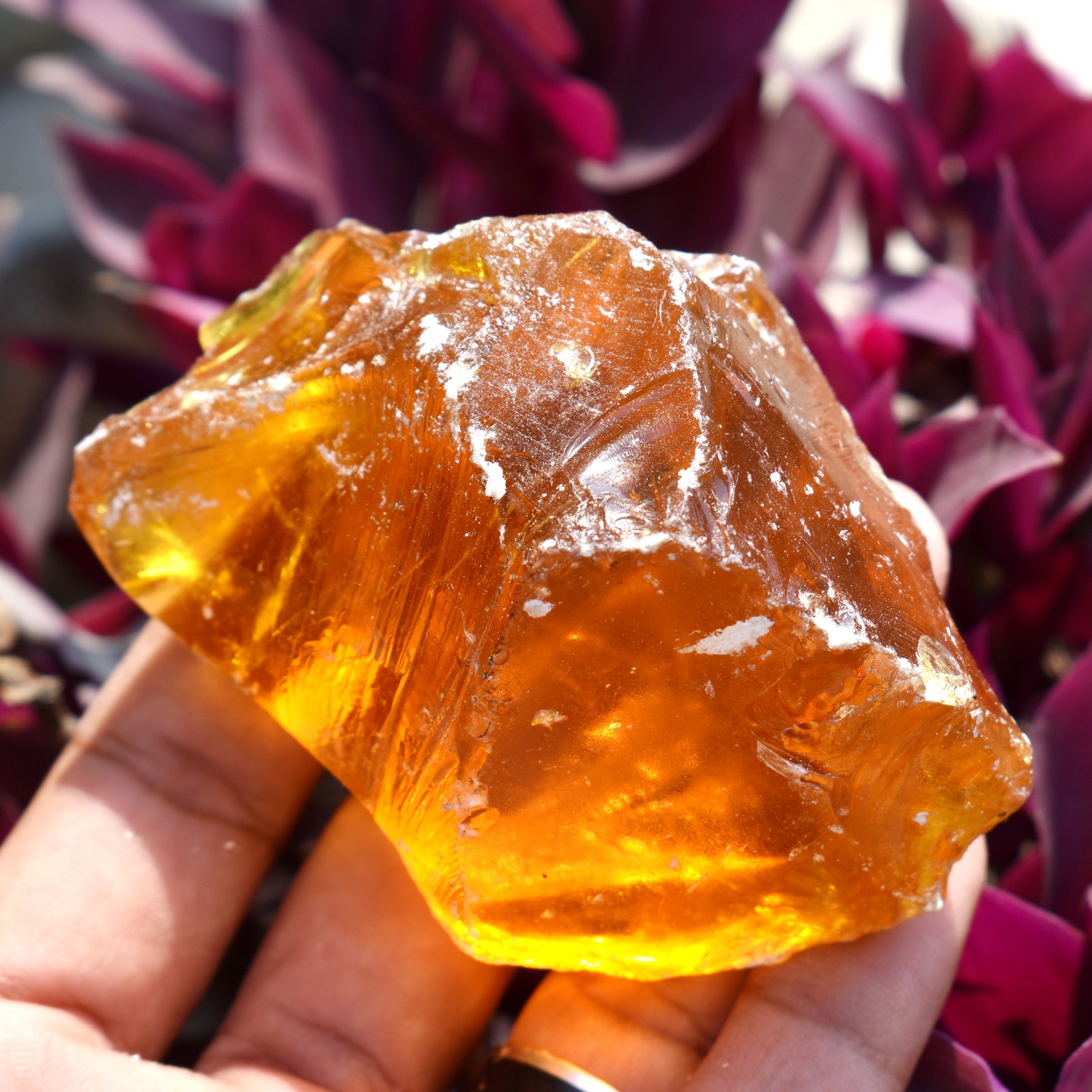 380.30 Ct Natural Orange Amber Uncut Rough Certified Gemstone Best Gift For Mom