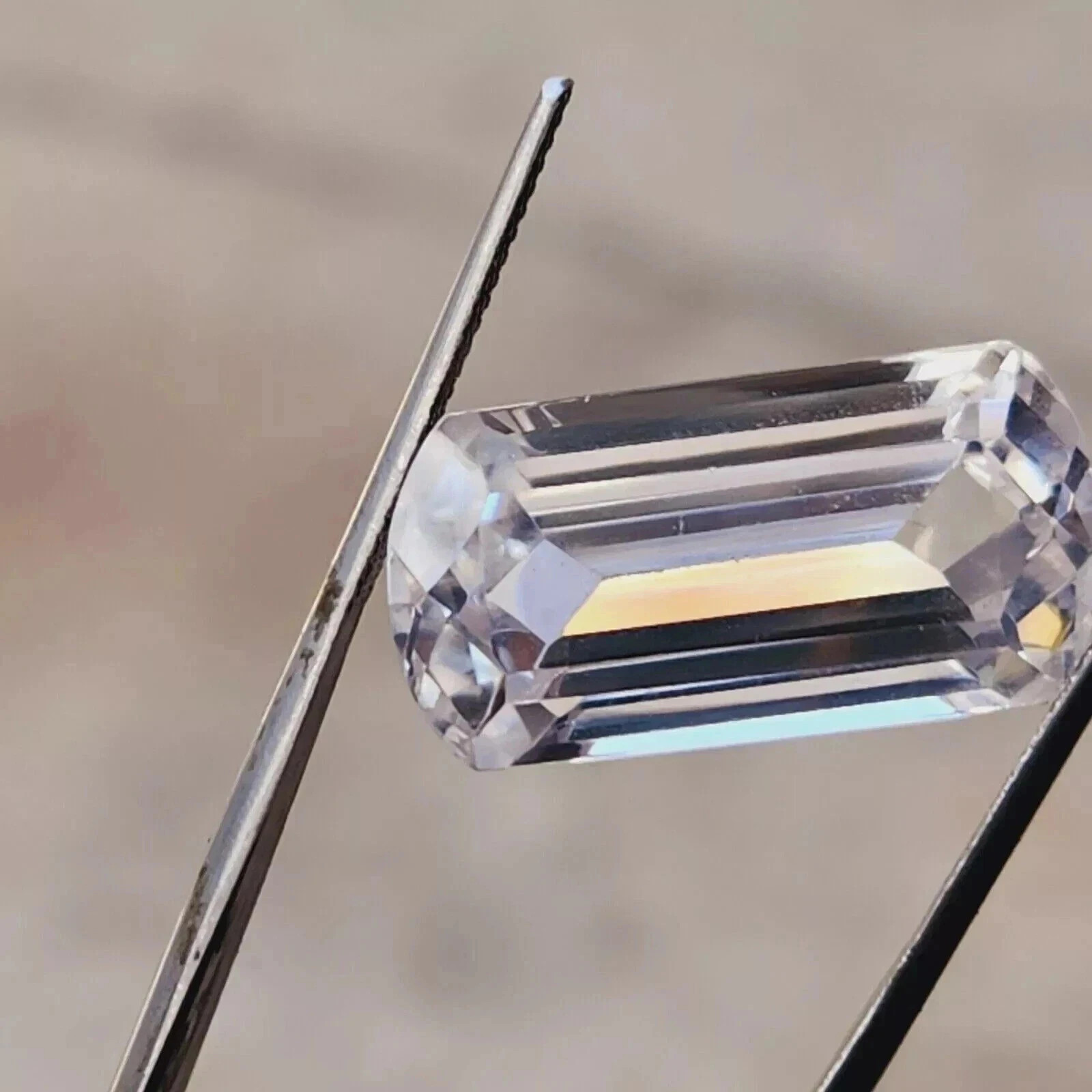20.17 Ct Natural White Sapphire Fancy Cut Loose AGL Certified Flawless Gemstone