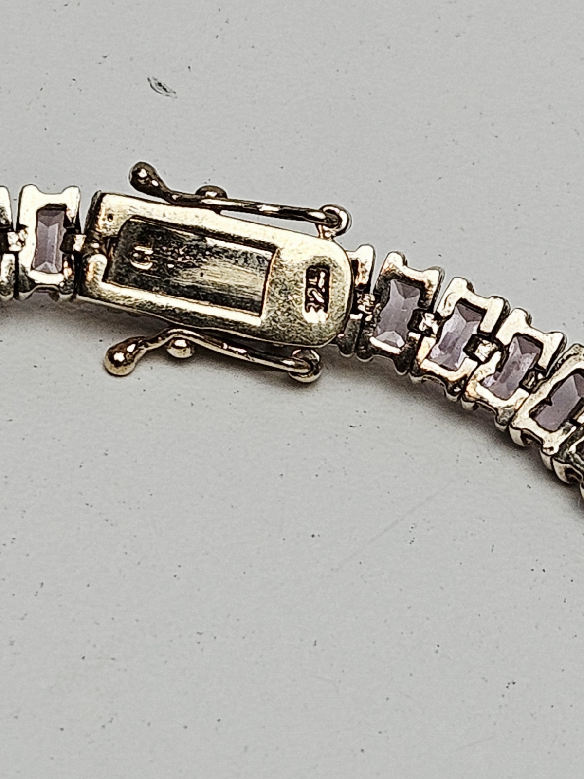 Pink CZ Tennis Bracelet 925 Sterling Silver 22.4g 8″
