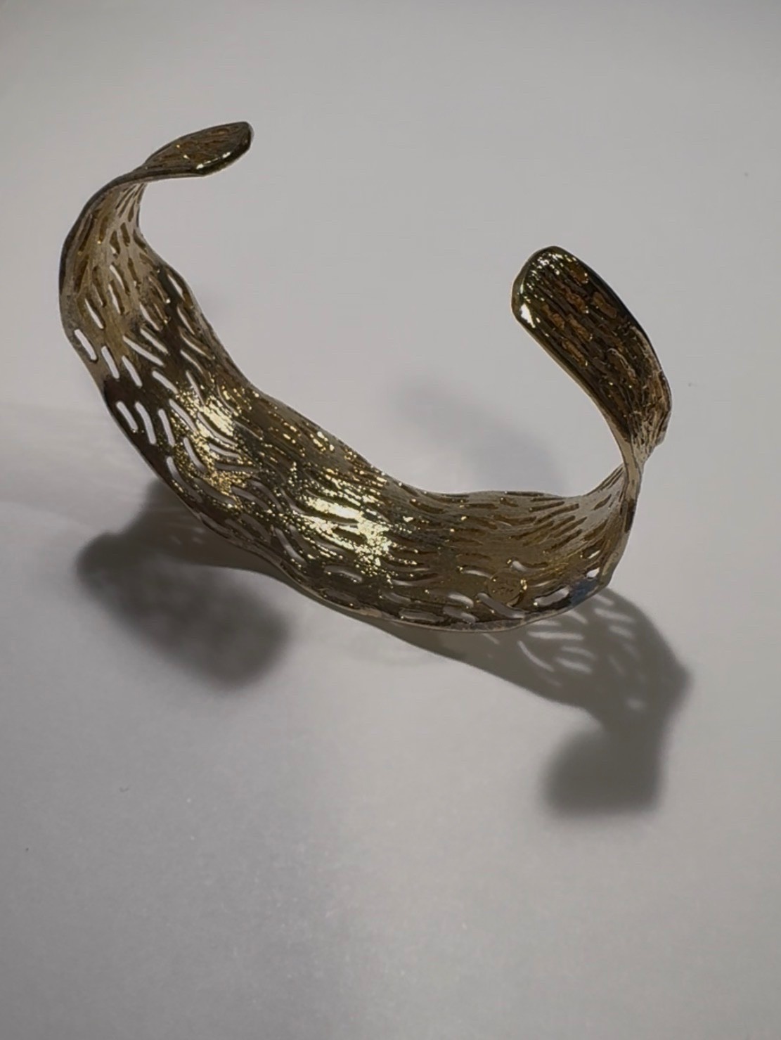 Vicenza Yellow Gold over Sterling Silver Cuff Bracelet QVC