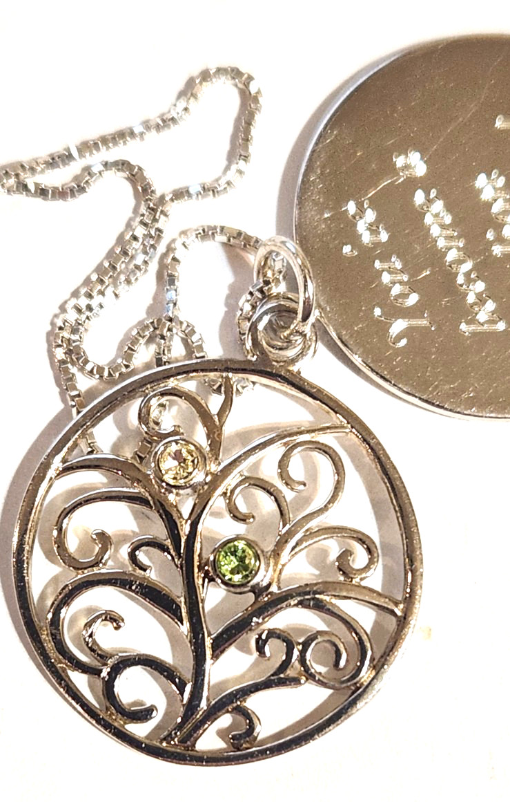 sterling silver 925 necklace with 2 pendents 16 long plus 1.5 extension