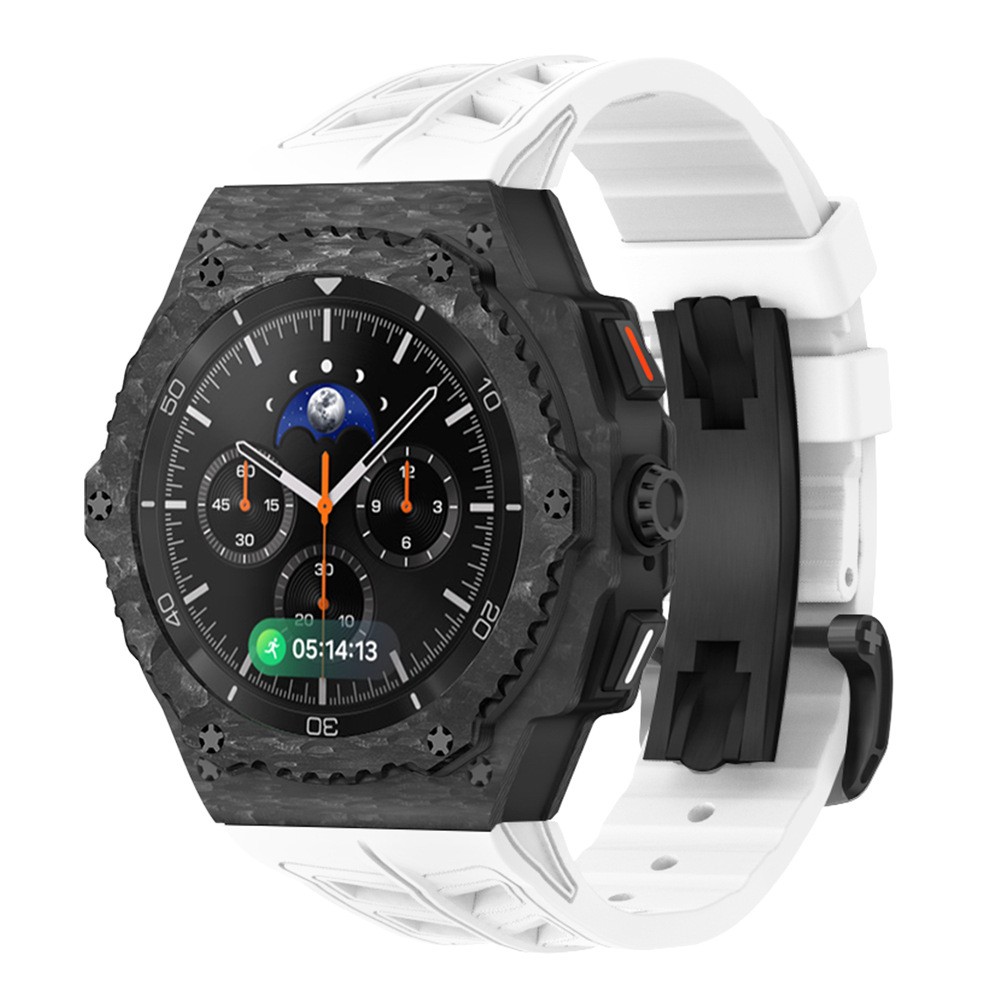 Luxury Carbon Fiber Case Band For Samsung Galaxy Watch 8 44 mm/8 Classic 46 mm