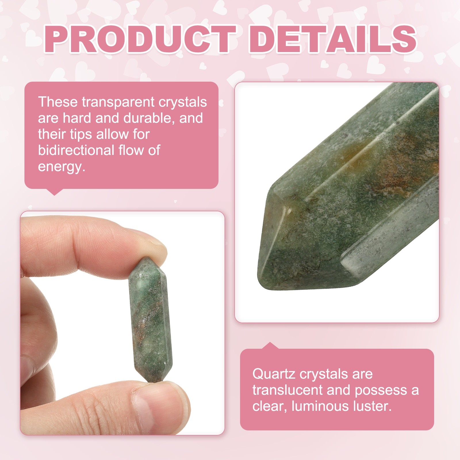 10 Pack Gray Agate Quartz Crystals, Polished Crystals Bulk