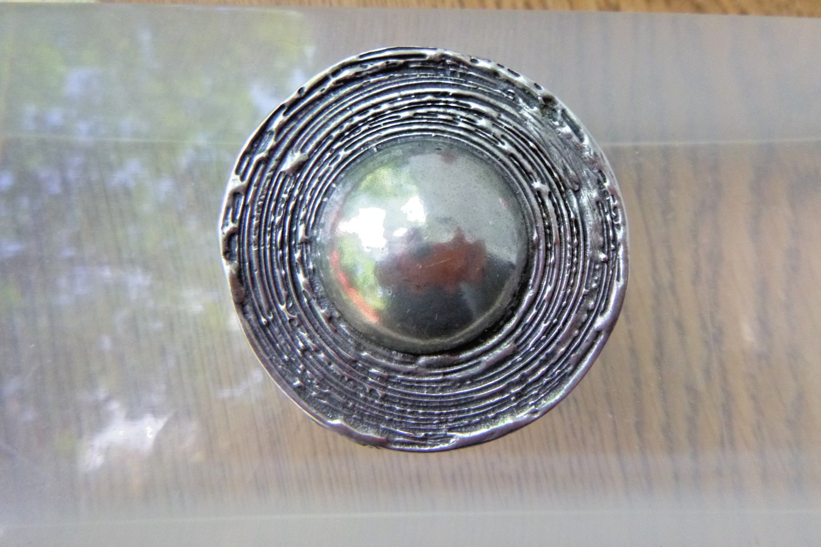 Vintage Studio Mid Century Modern Sterling Handmade Space Galaxy Pin Pendant