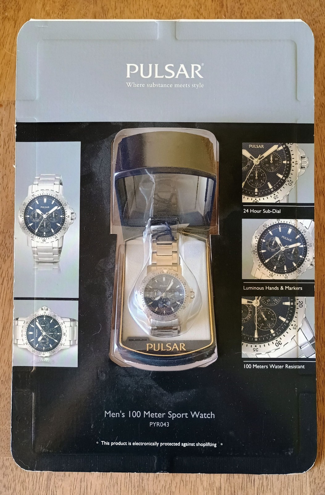 Pulsar Men’s 100 Meter Sport Watch PYR043 New Sealed in Blister Pack