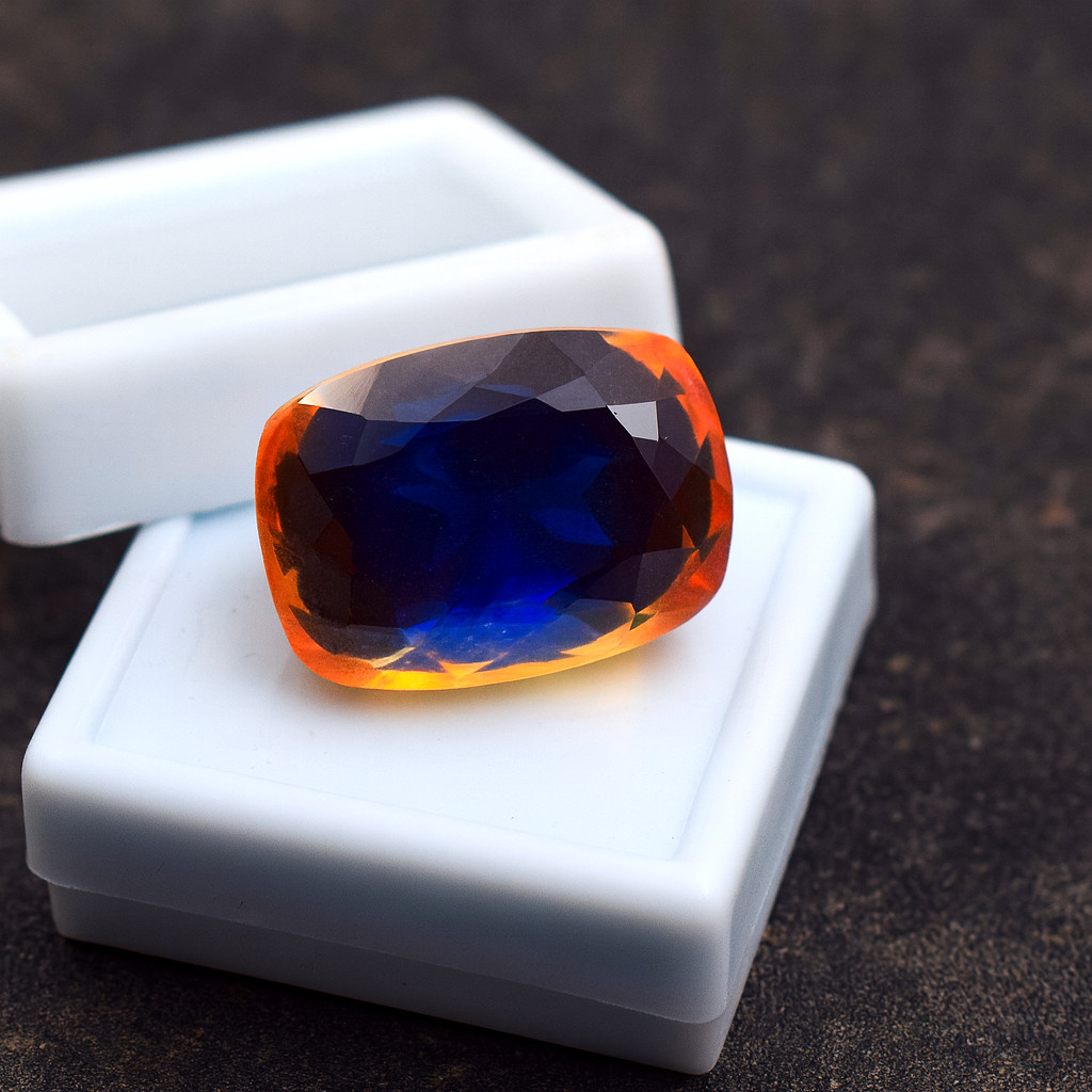 12Ct Pitambari Sapphire Bi-Color | Cushion Cut Loose Pitambari Gemstone Jewelry