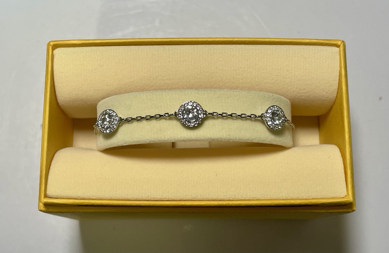Swarovski Una Angelica Double sided motifs, Rhodium plated Adjustable Bracelet