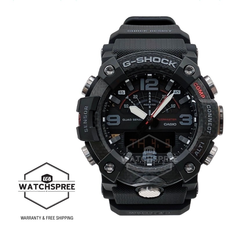 Casio G-Shock Mudmaster Bluetooth® Bio-Based Black Resin Band Watch GG-B100X-1A