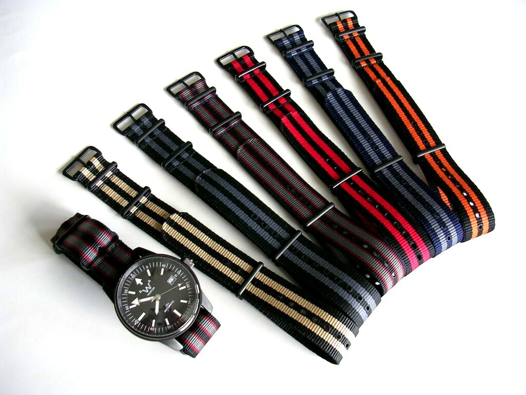 NATO G10 ® Premium Ballistic nylon PVD Military watch band strap Bond IW SUISSE