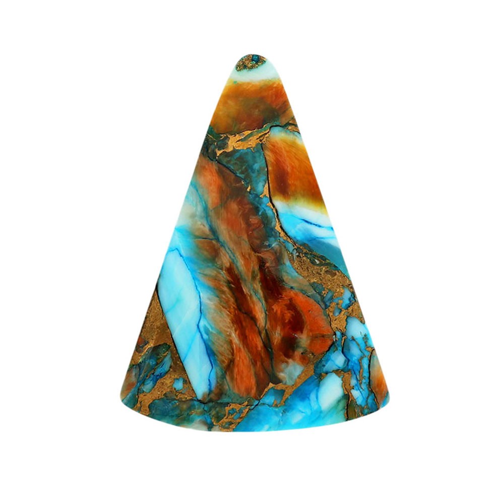 Natural Spiny Oyster Turquoise 24.7×34.6×3.8 mm Fancy Shape Gemstone LS87-06809