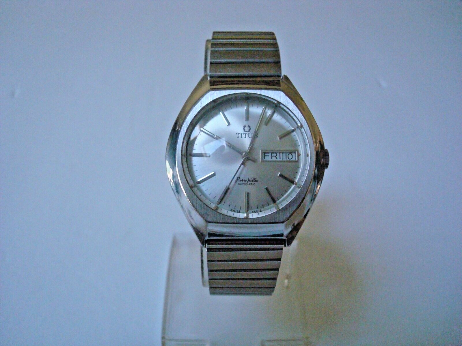 Titus Pierre Vallee Men”s Automatic SS Watch ETA 2879 DD QS Titus Band 5xSigned
