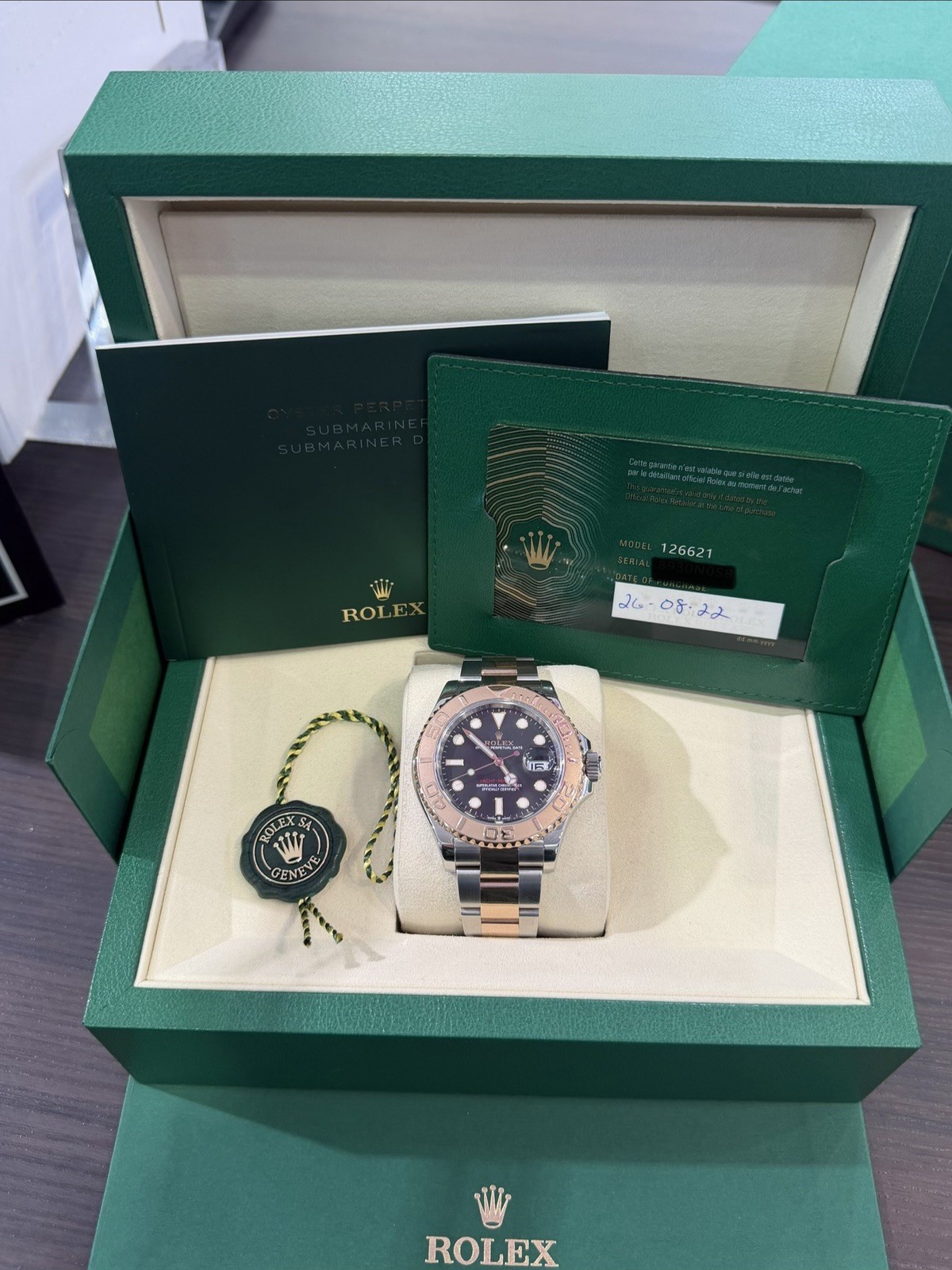 ROLEX Yacht Master 40 126621 Chocolate Warranty 2022 FULL SET!!