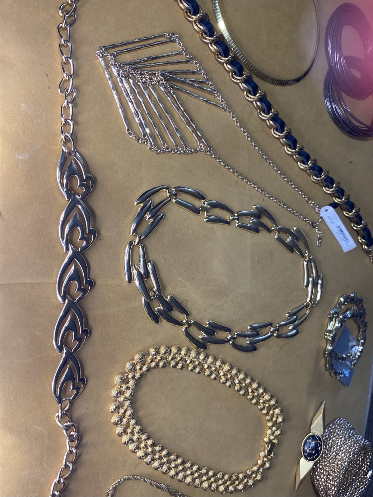 Gold tone Vintage Goth,biker,club, Or Statement Jewelry Lot Zara+ More