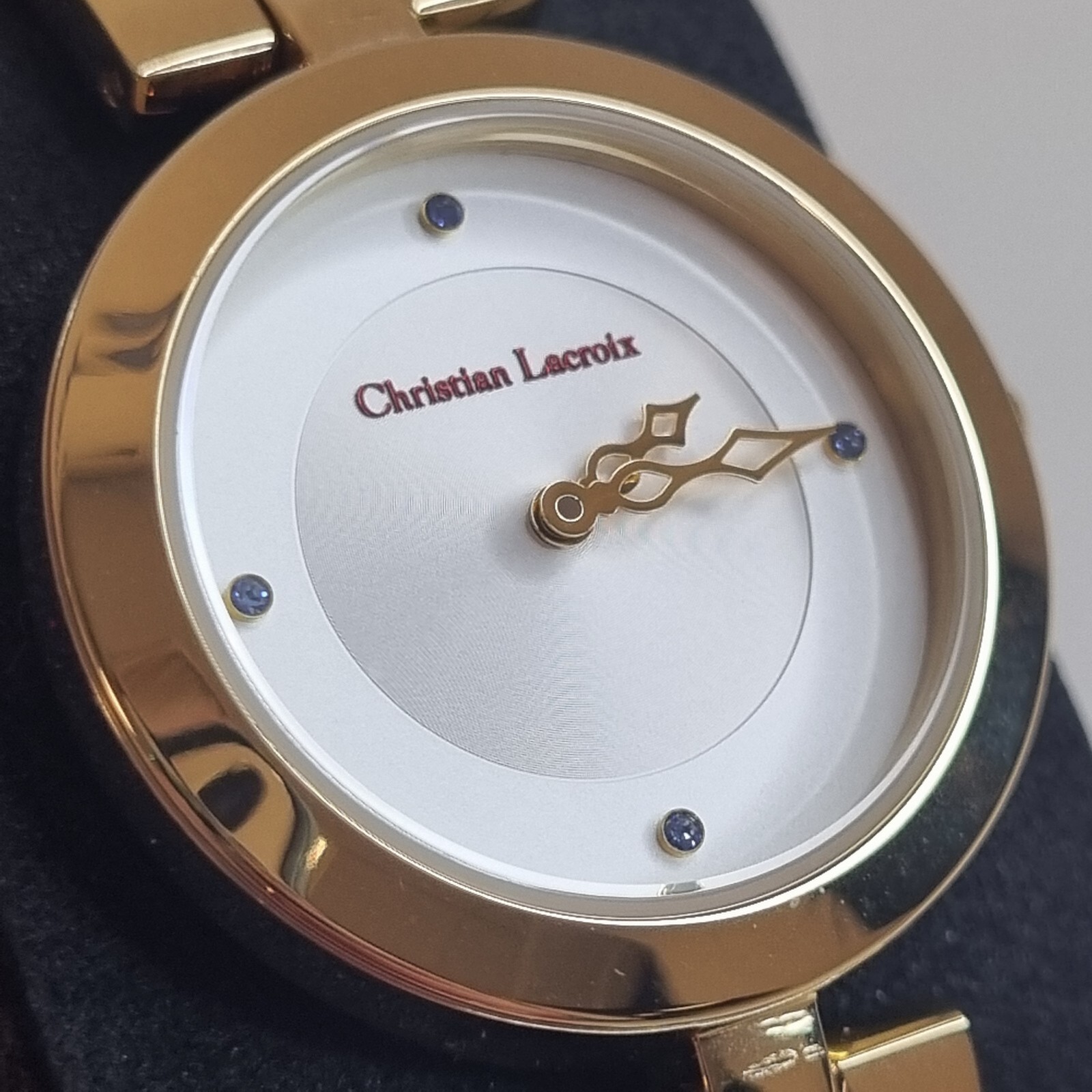 Christian Lacroix Gold & Floral Ladies Wrist Watch New Old Stock N°8010103