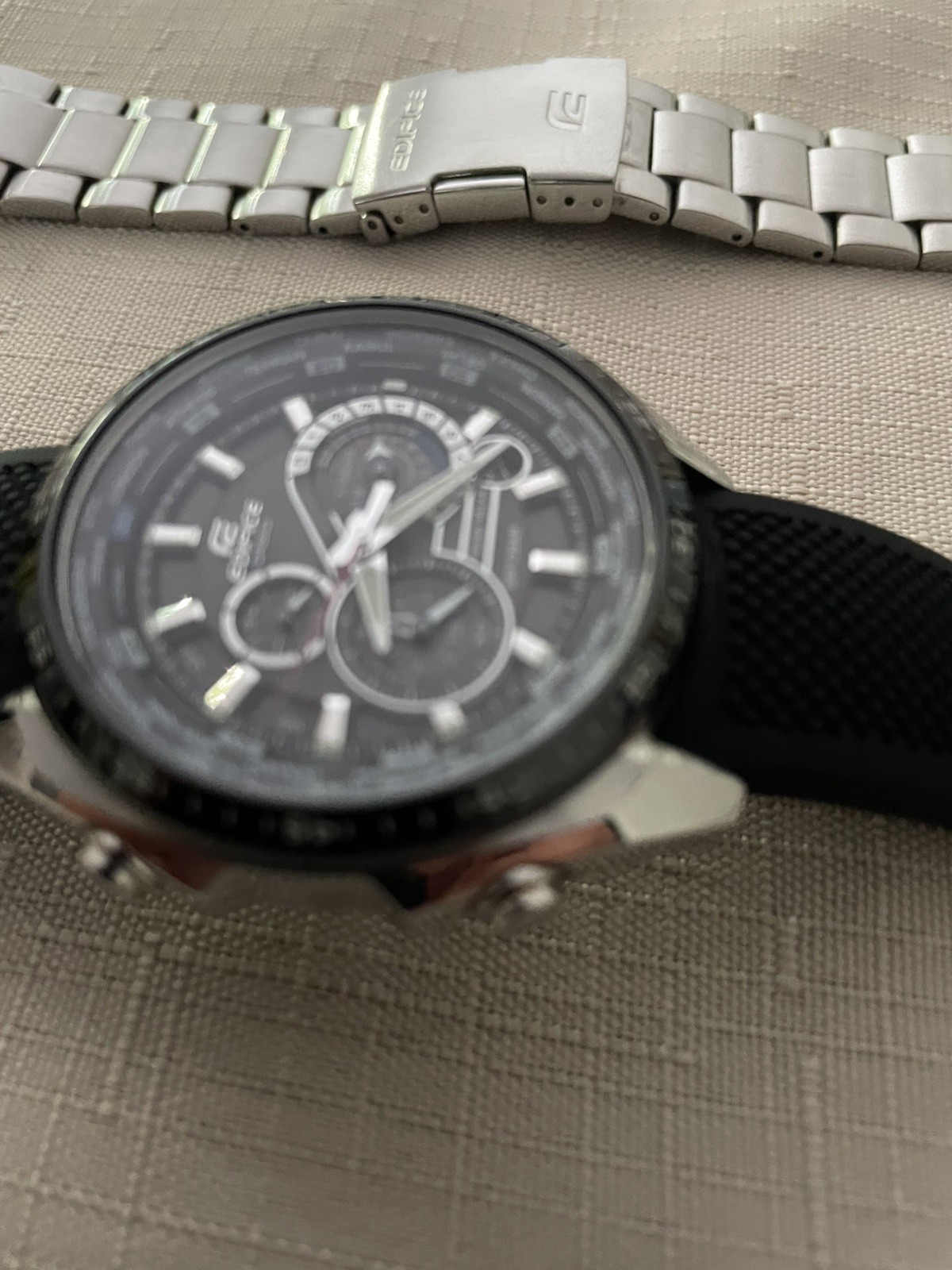 Casio Edifice Tough Solar Chronograph EQS-500 Men Watch-Excellent Condition