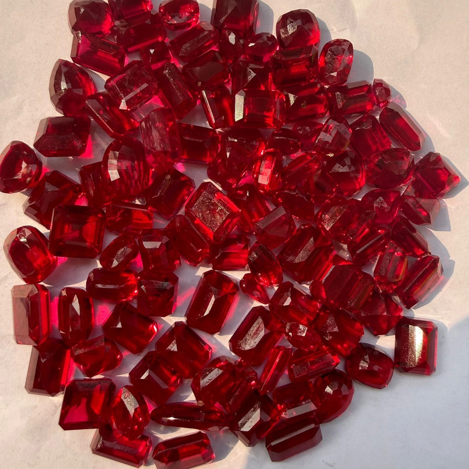 250 Ct 30 Pcs Natural AGL Certified Red Ruby Mix Cut Unheated Loose Gemstone Lot