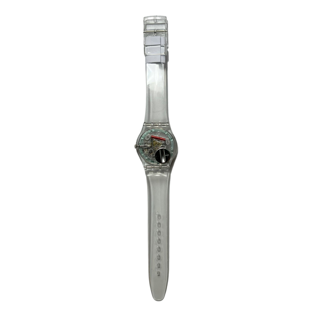 Swatch Unisex Clearly Gent Adjustable Analog Quartz Transparent Watch, 34mm