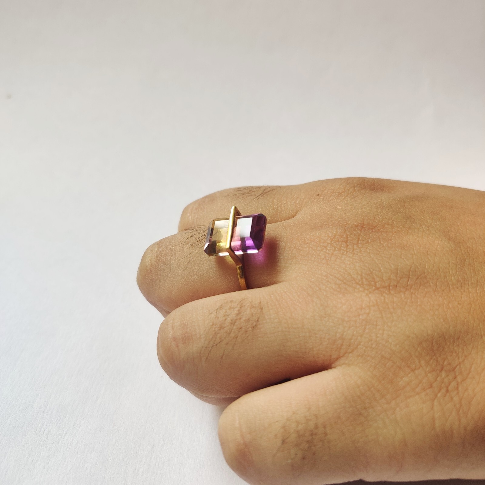 925 Starling Silver Created Amethyst Ring Size 7 Handmade Art And Deco Victorian