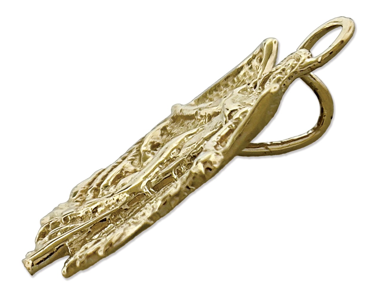 14K Gold Guardian Angel Pendant