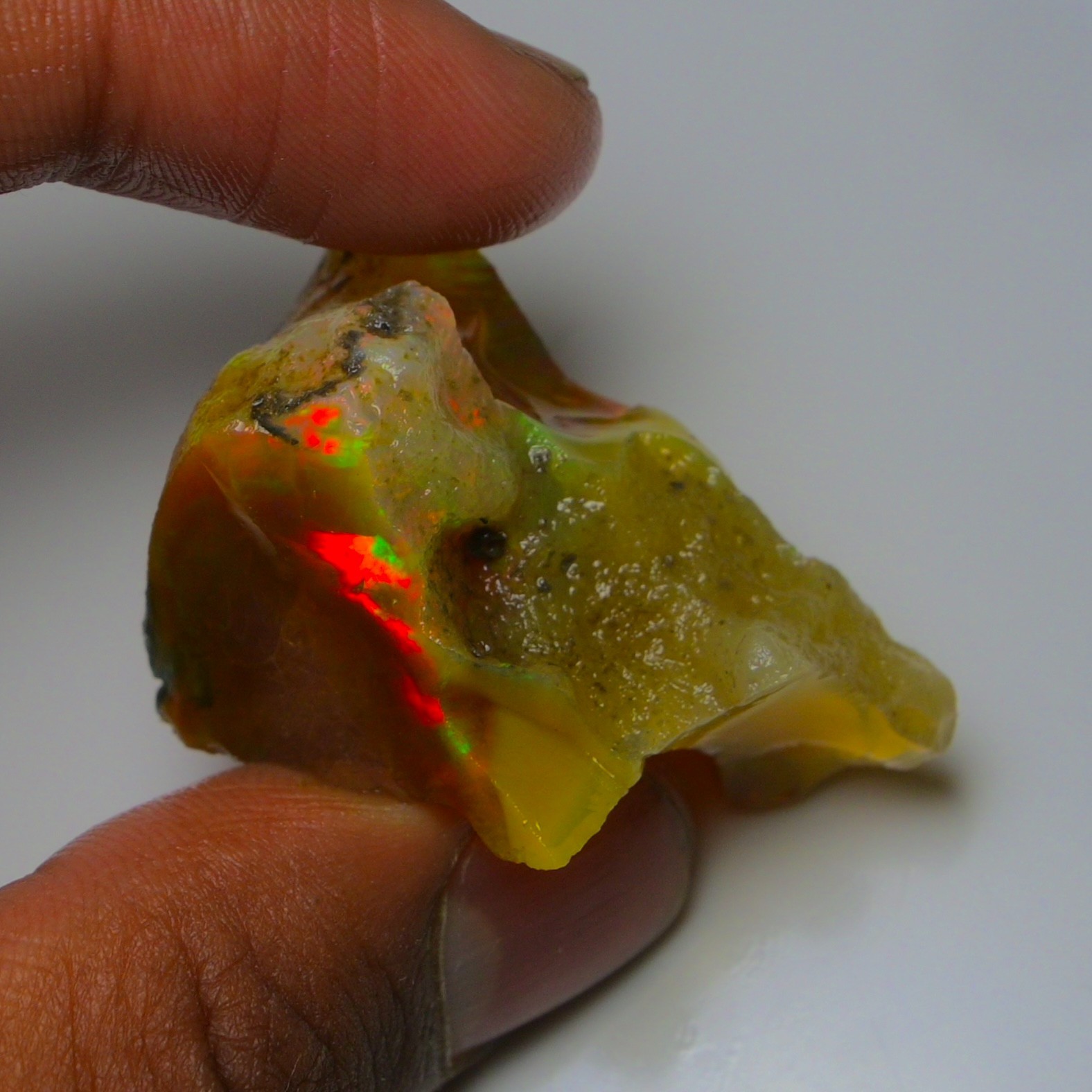 Stunning Ethiopian Opal Rough 58.85 Cts, Large Oil Opal Specimen Natural Opal