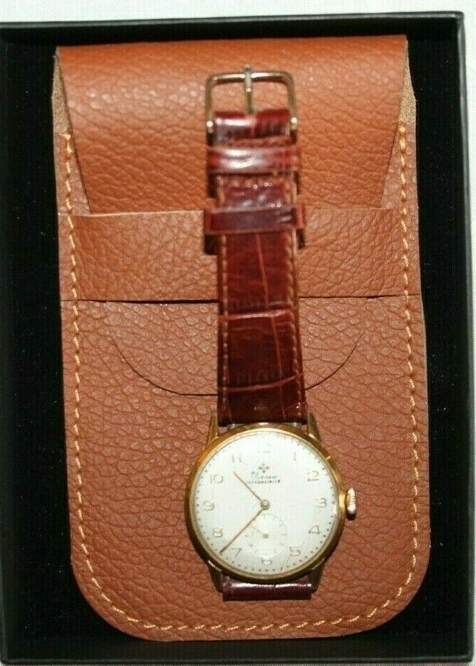 REAL LEATHER TRAVEL WATCH HOLDER Customizable Leather Watch Case