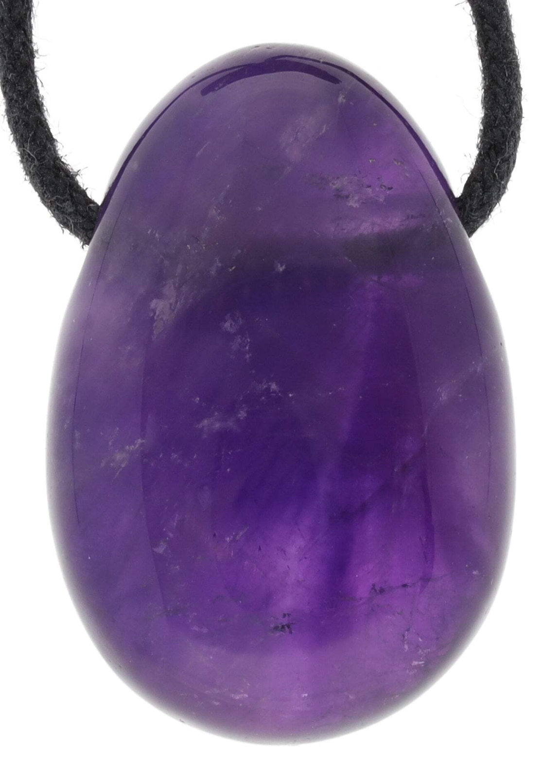 Amethyst Drop Pendant with Cotton Band Drilled | Gemstone Jewellery