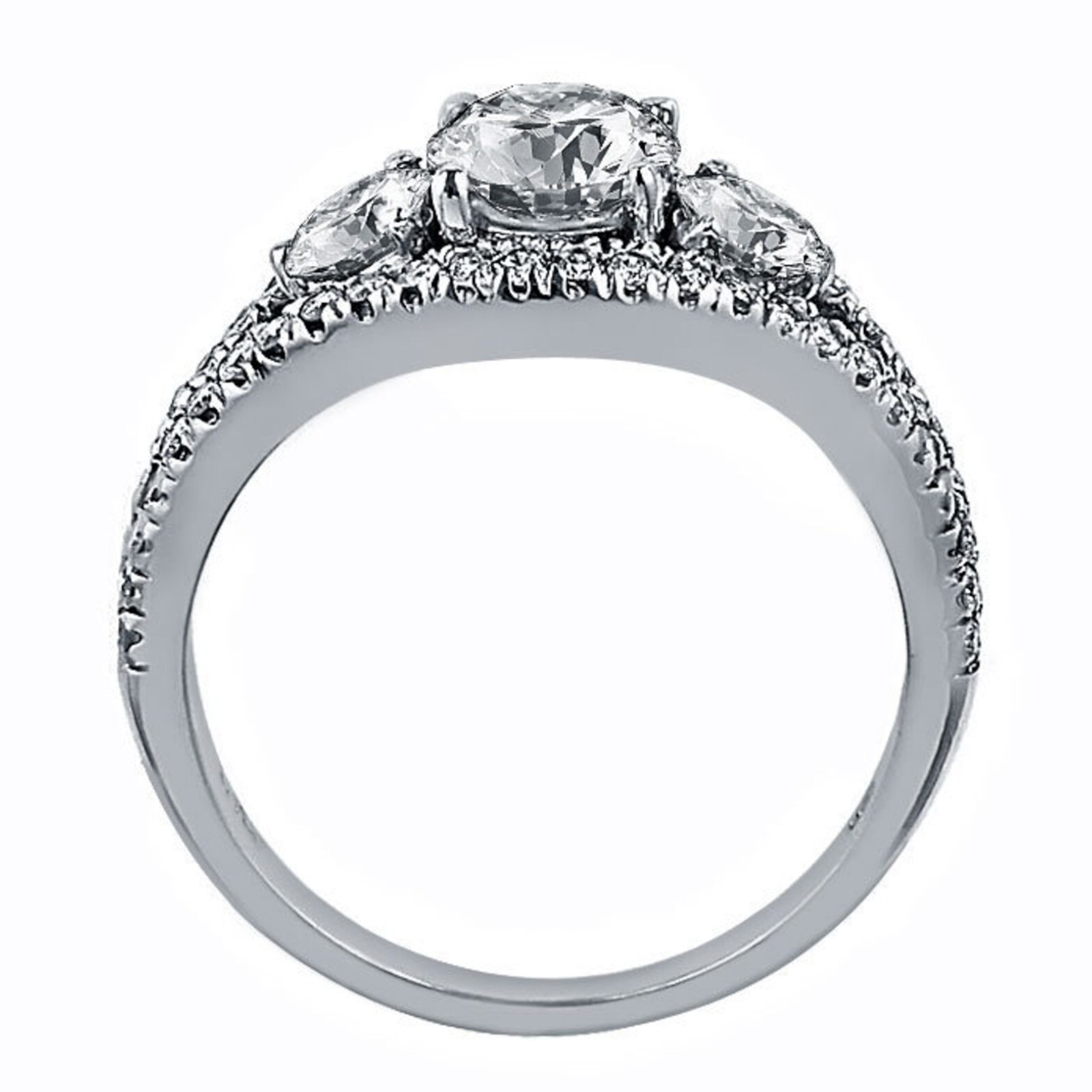 950 Platinum IGI Certified Lab Created Diamond Engagement Ring 3.25 Ct Round Cut