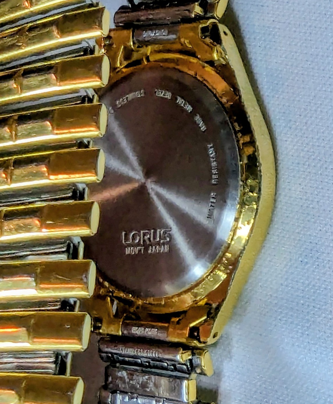 Nostalgic ’80s Lorus Gold Plate Dress. Original Stretch B’let, Runs/Looks Great.