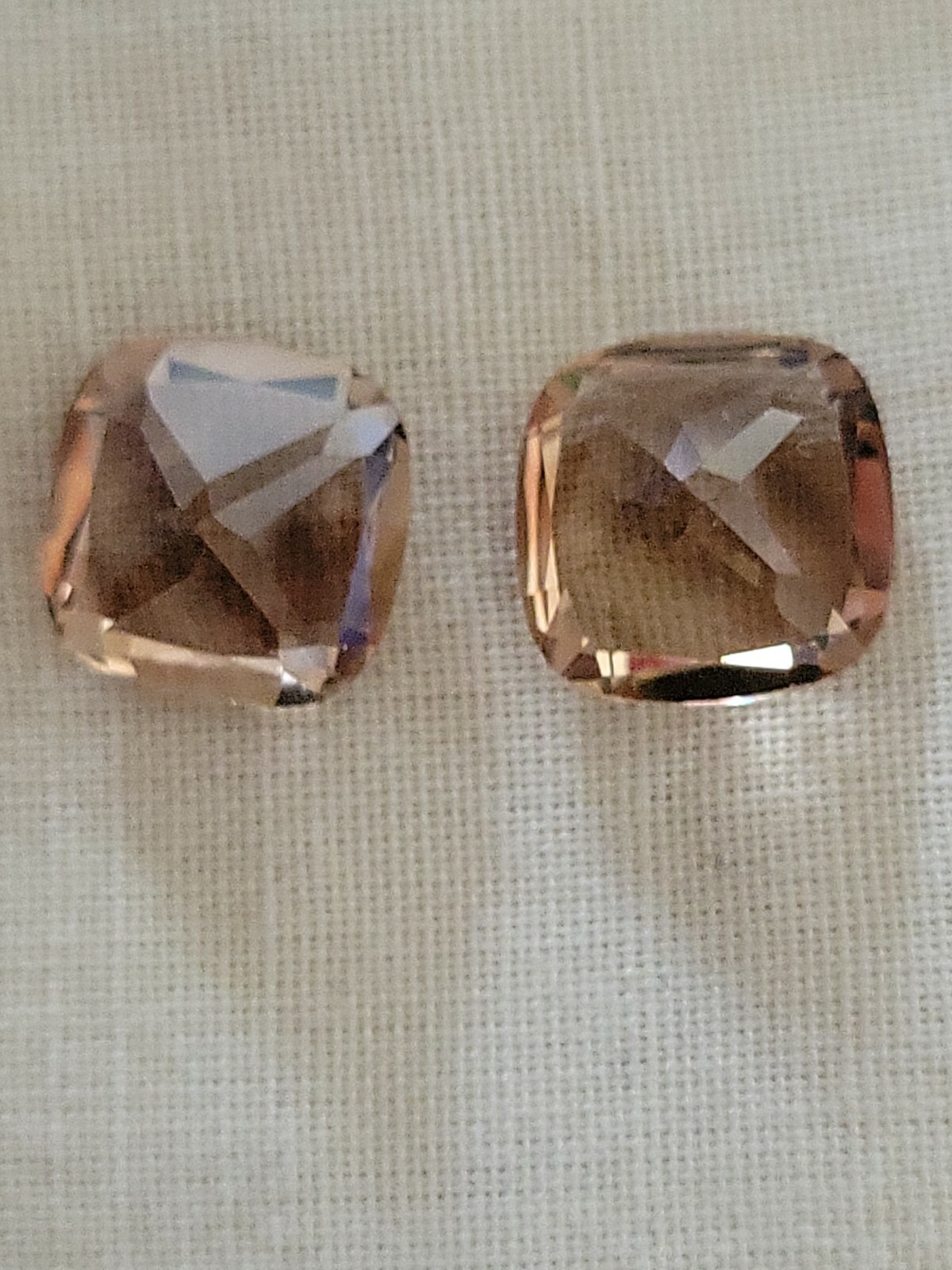 9.54 Ct 10mm Pair Natural Top Imperial Topaz Brazil Cushion Unheated Gemstone