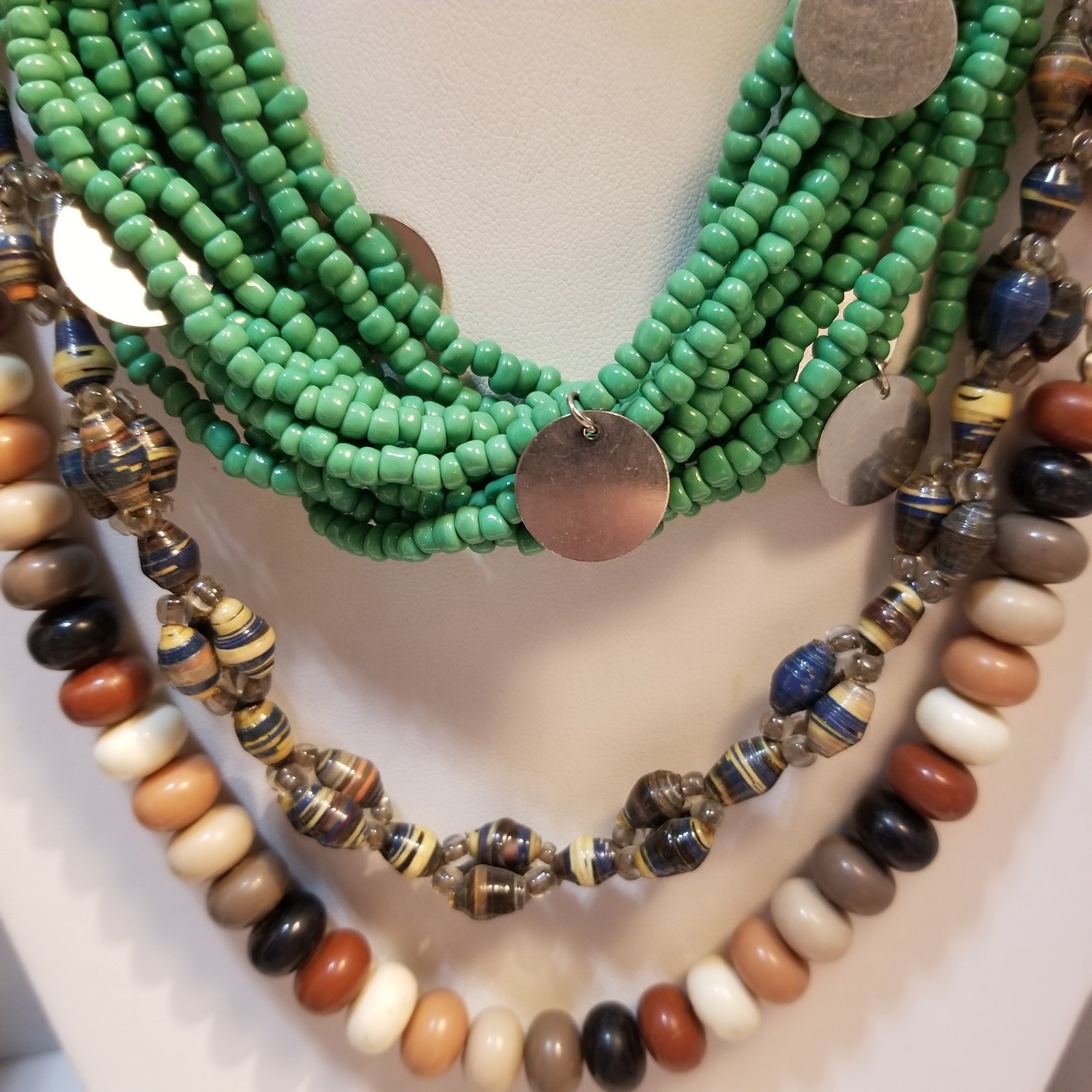Lot of 18 necklaces bracelets ring and pair of earrings
