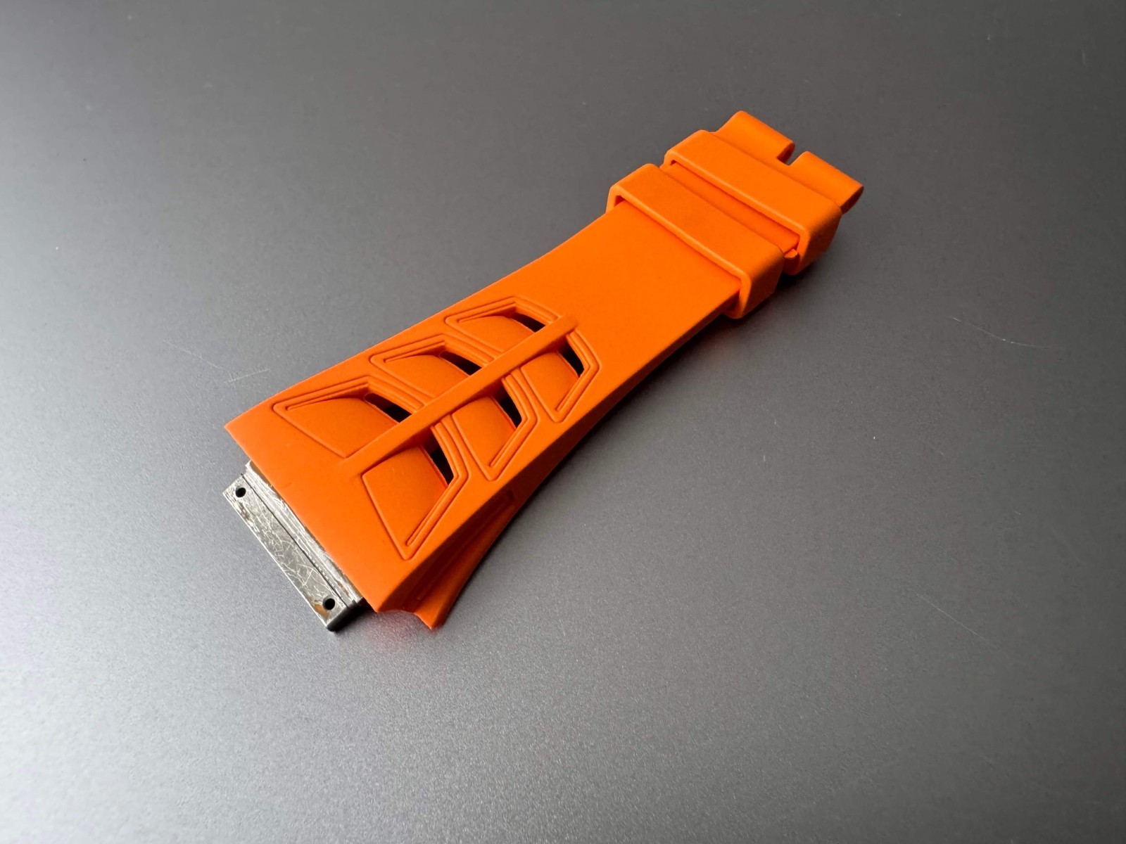 Medium Orange Rubber Watch Strap For Richard Mille RM 030 RM055 RM35-01 02 30M