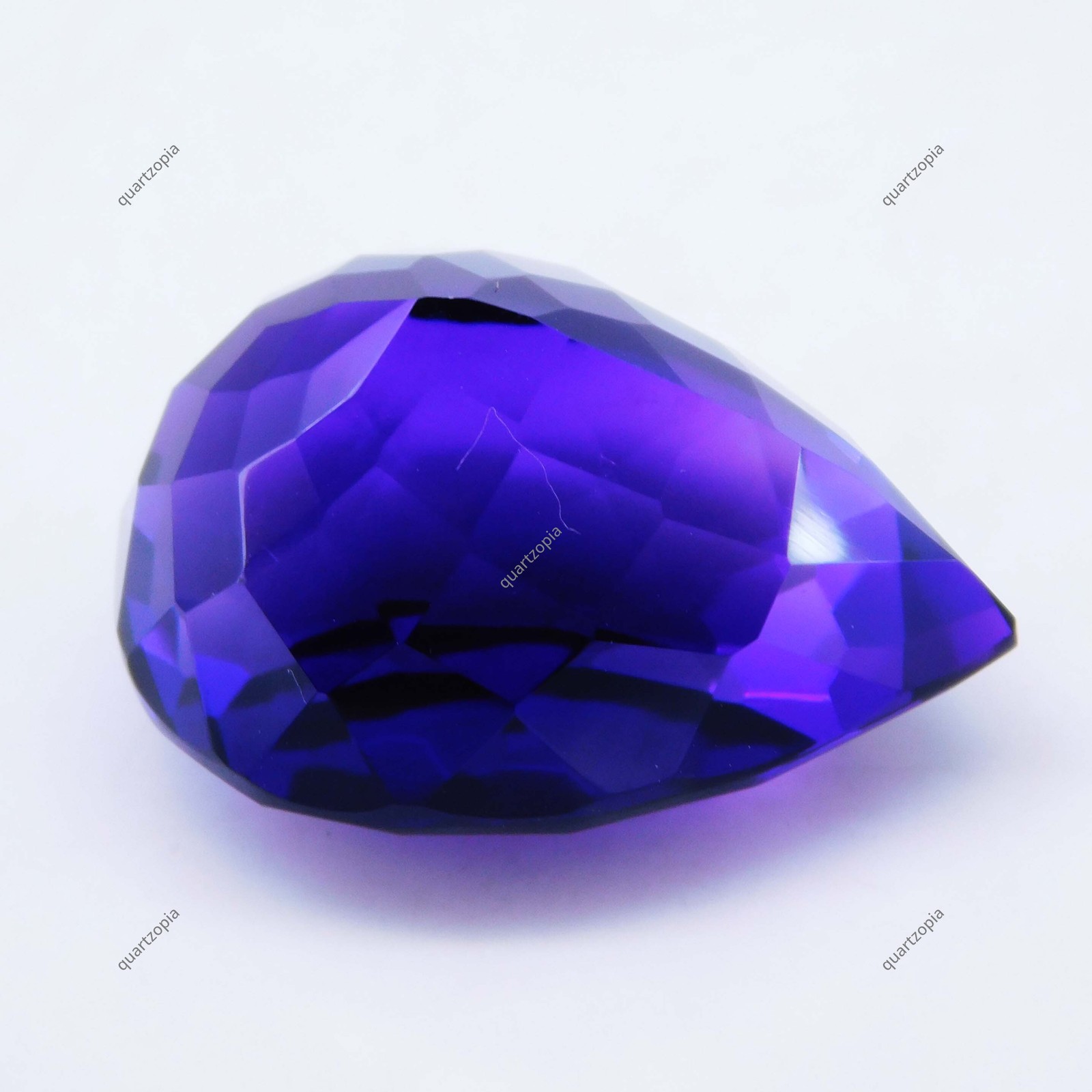 40.55 Ct Natural Purple Amethyst Pear Shape Certified UNHEATED Loose Gemstone