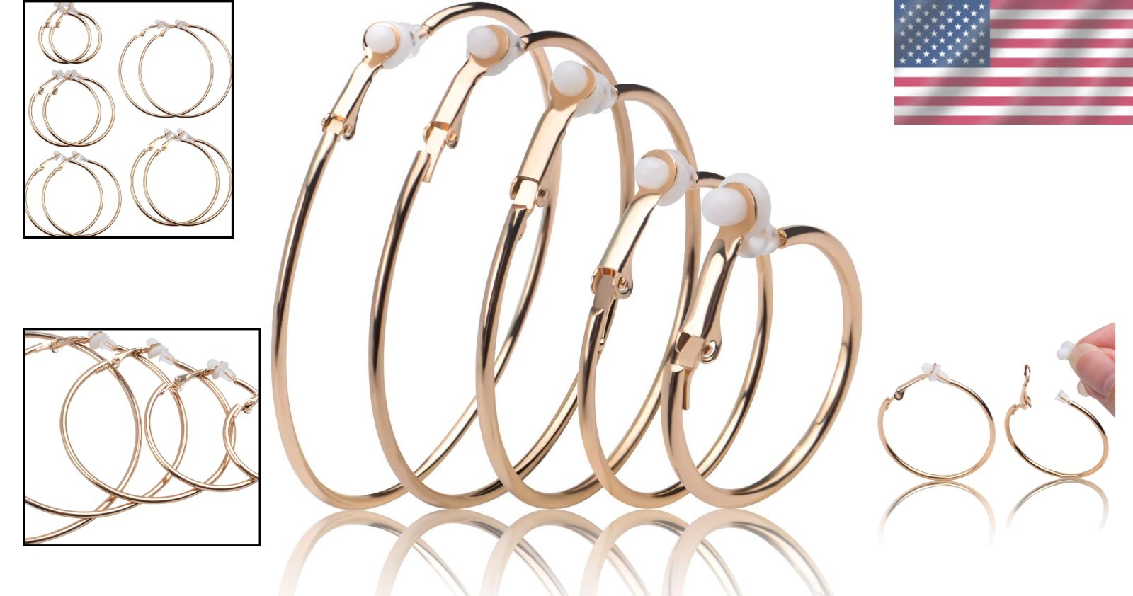 5 Stylish Gold Clip On Hoop Earrings – Non-Piercing Luxury for Every Occasion