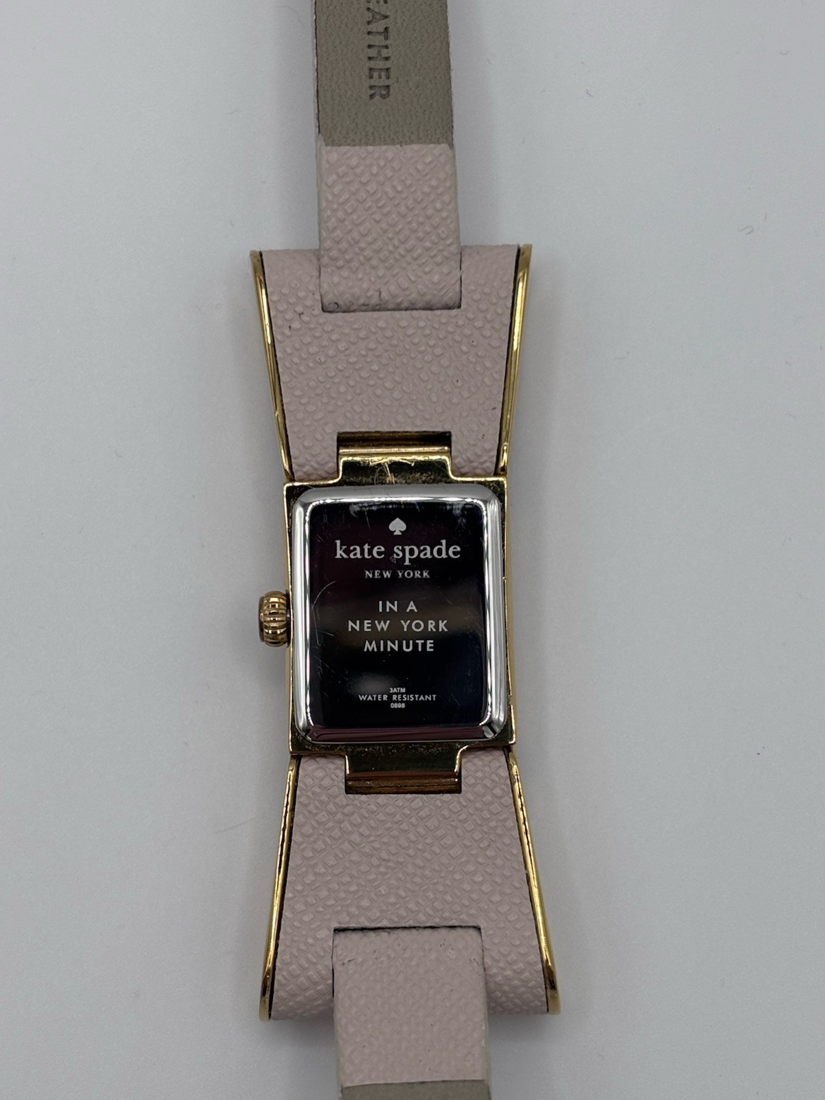 Kate Spade Bow Shape Watch, Ivory, Saffiano Leather/Gold, Kenmare Working
