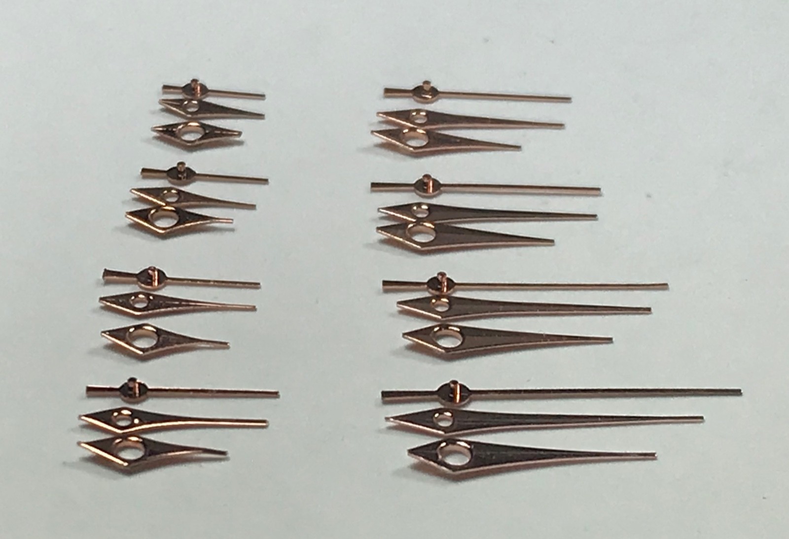 New 1 set Hour Minute Second Hands Watch Dial Rose Gold Parts Repair 120/70/20