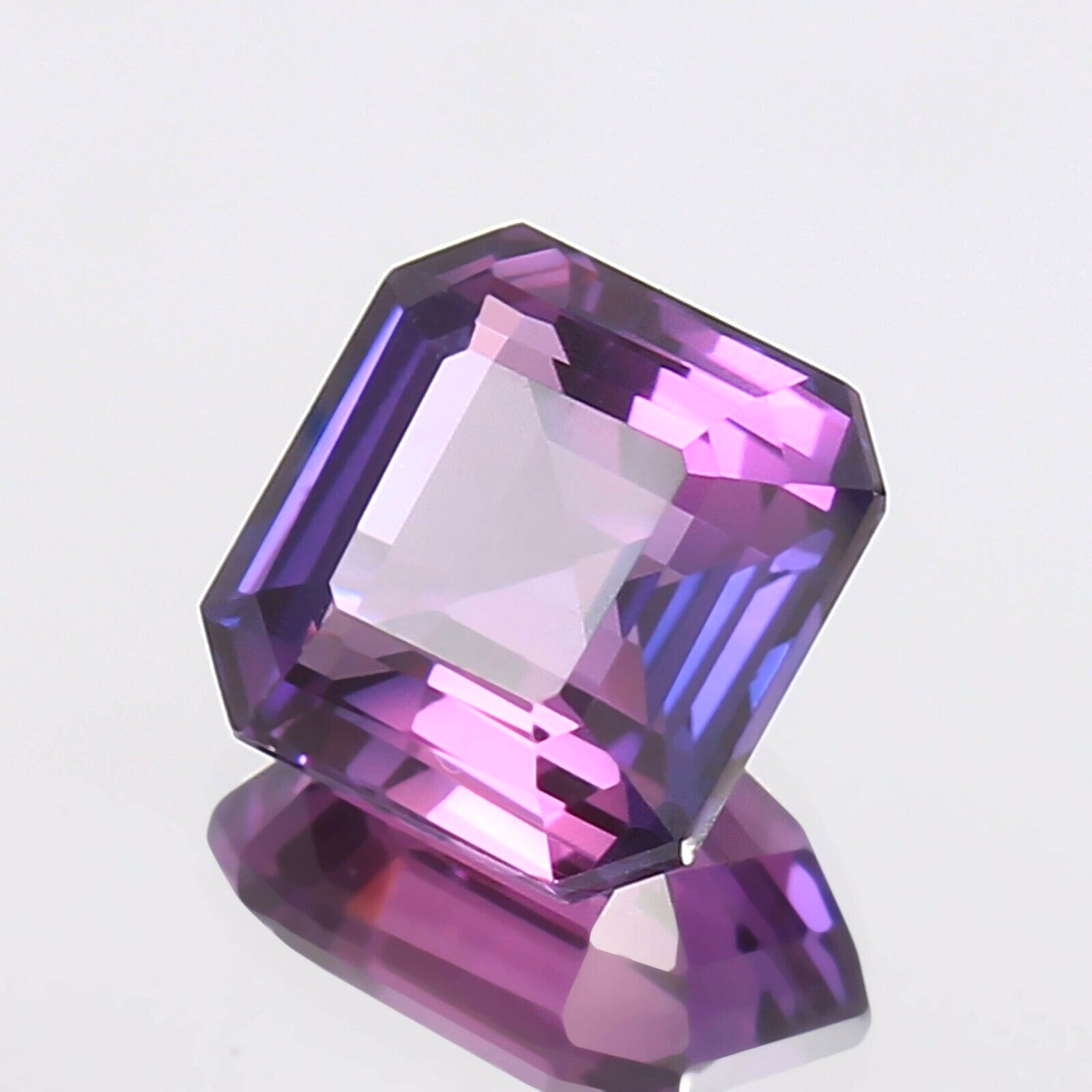 AAA Natural Ceylon Purple Sapphire Asscher Cut Loose Gemstone 11×11 MM – 8.45 CT