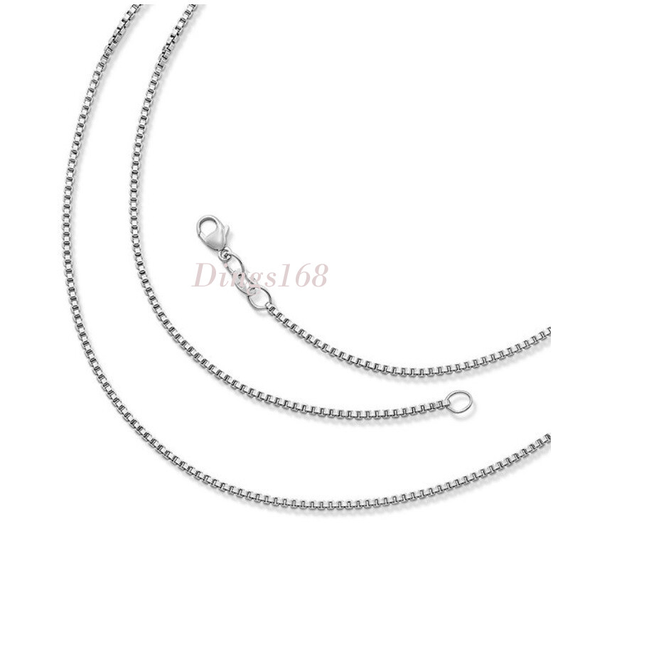 #BUY 1 GET 1 FREE# 925 Sterling Silver Box Chain Necklace 16″-32″ 1.2mm/2mm wide