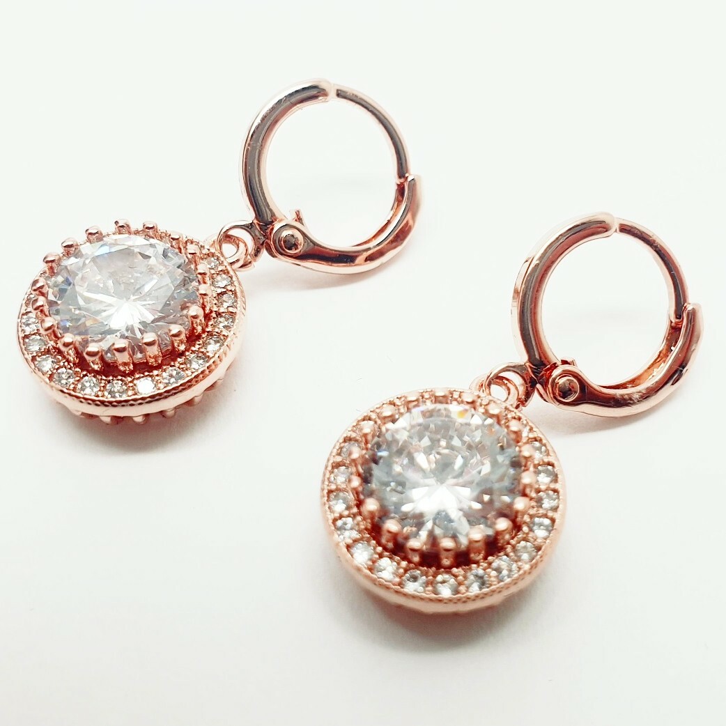 Created Diamond Round Cut Droplet Earrings Including Gift Box BUY 1 GET 1 FREE