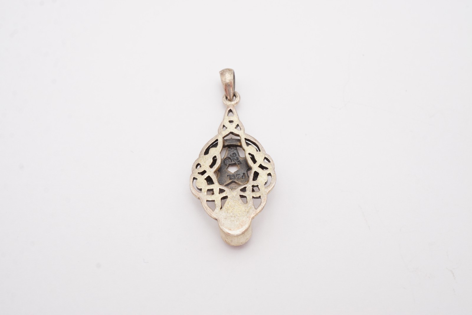 Vintage Peter Stone Sterling Silver 925 Black Onyx Pendant