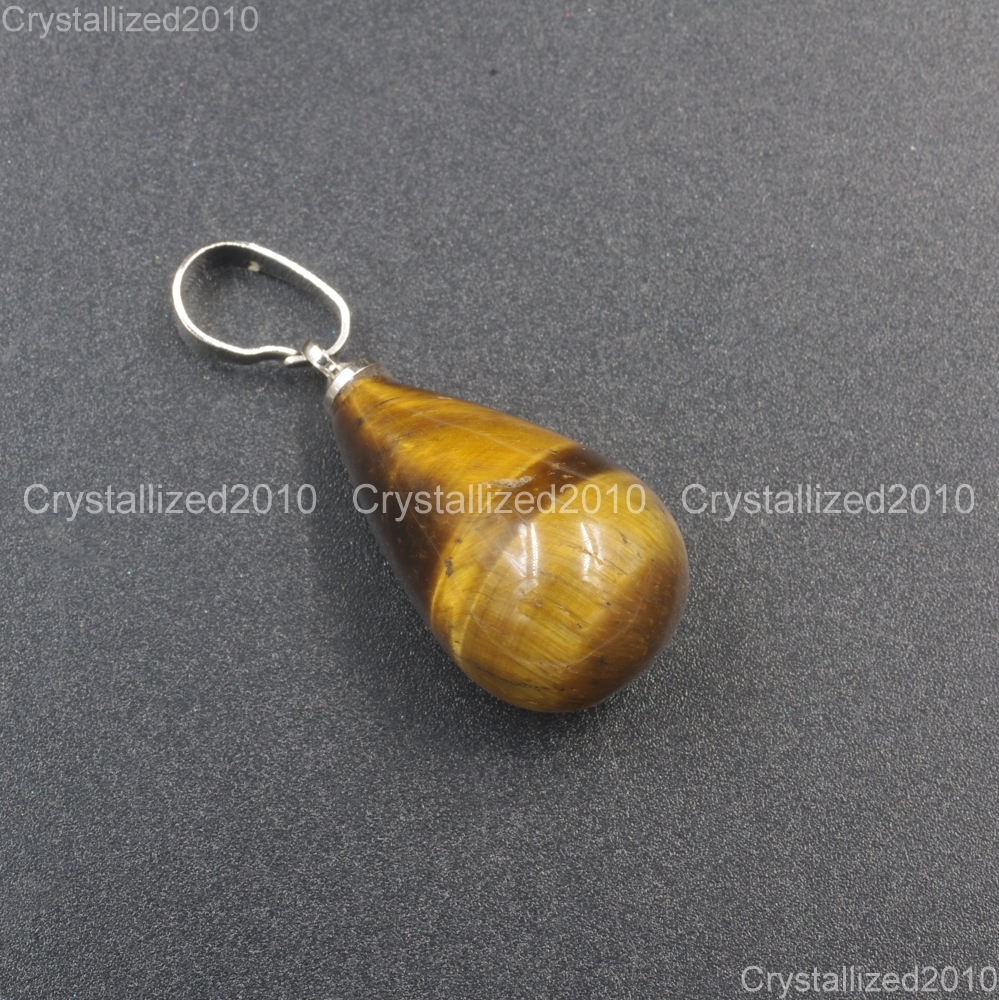 Natural Gemstones Drop Raindrop Reiki Chakra Healing Pendant Beads Assorted