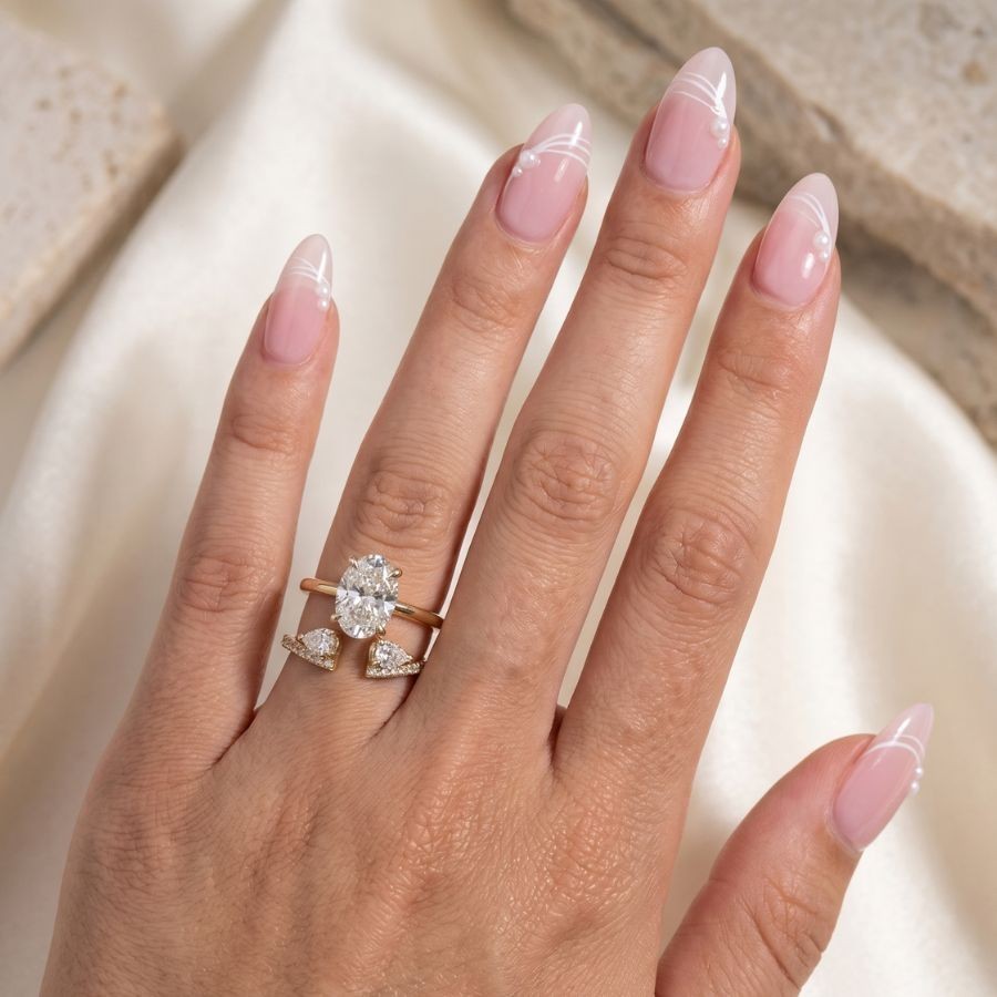 2.50 Ct Lab-Grown Diamond Wedding Bridal Set Band Ring 14k Yellow Gold