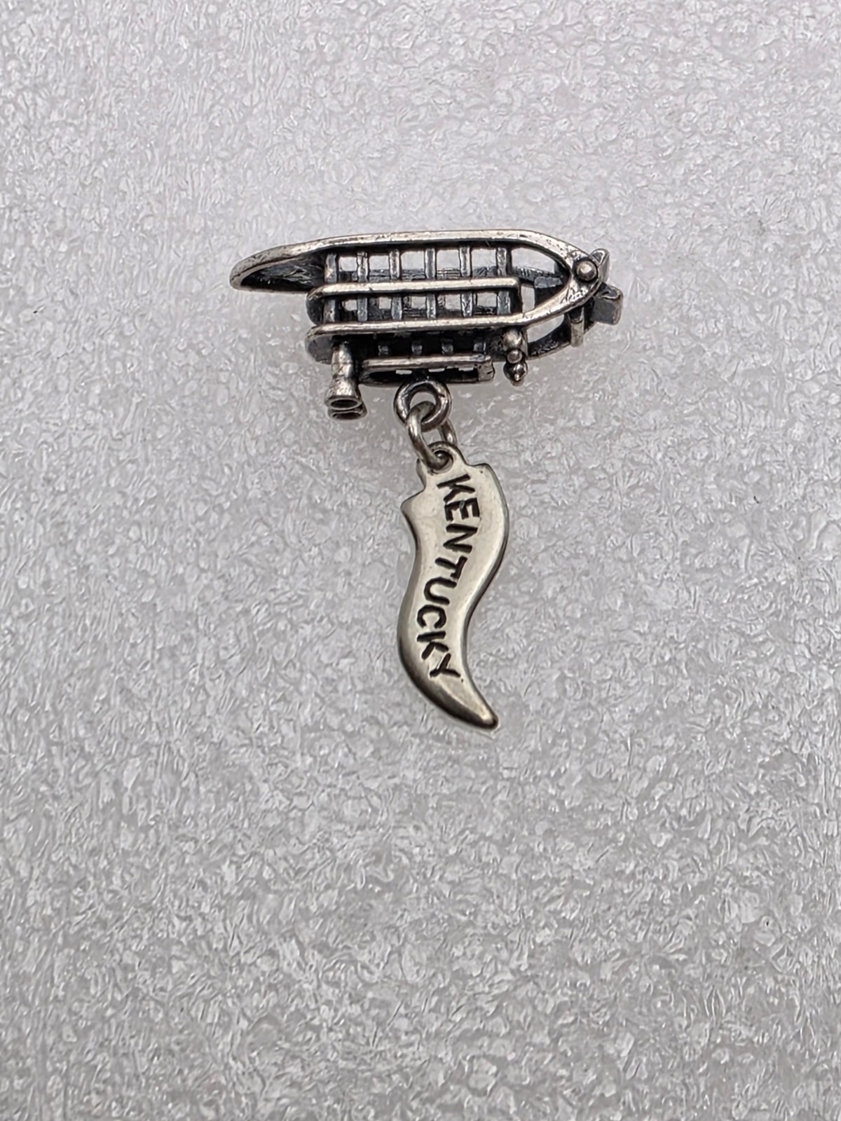 Wheeler Manufacturing WM Sterling Silver Paddle/Steam Boat Charm Kentucky