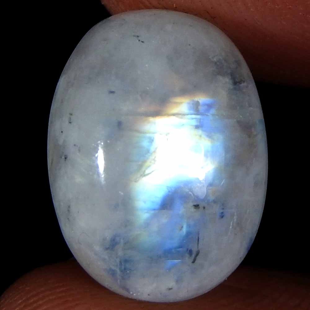 10.00Cts100%Natural Blue Rainbow Moonstone Oval Cabochon Loose Gemstone