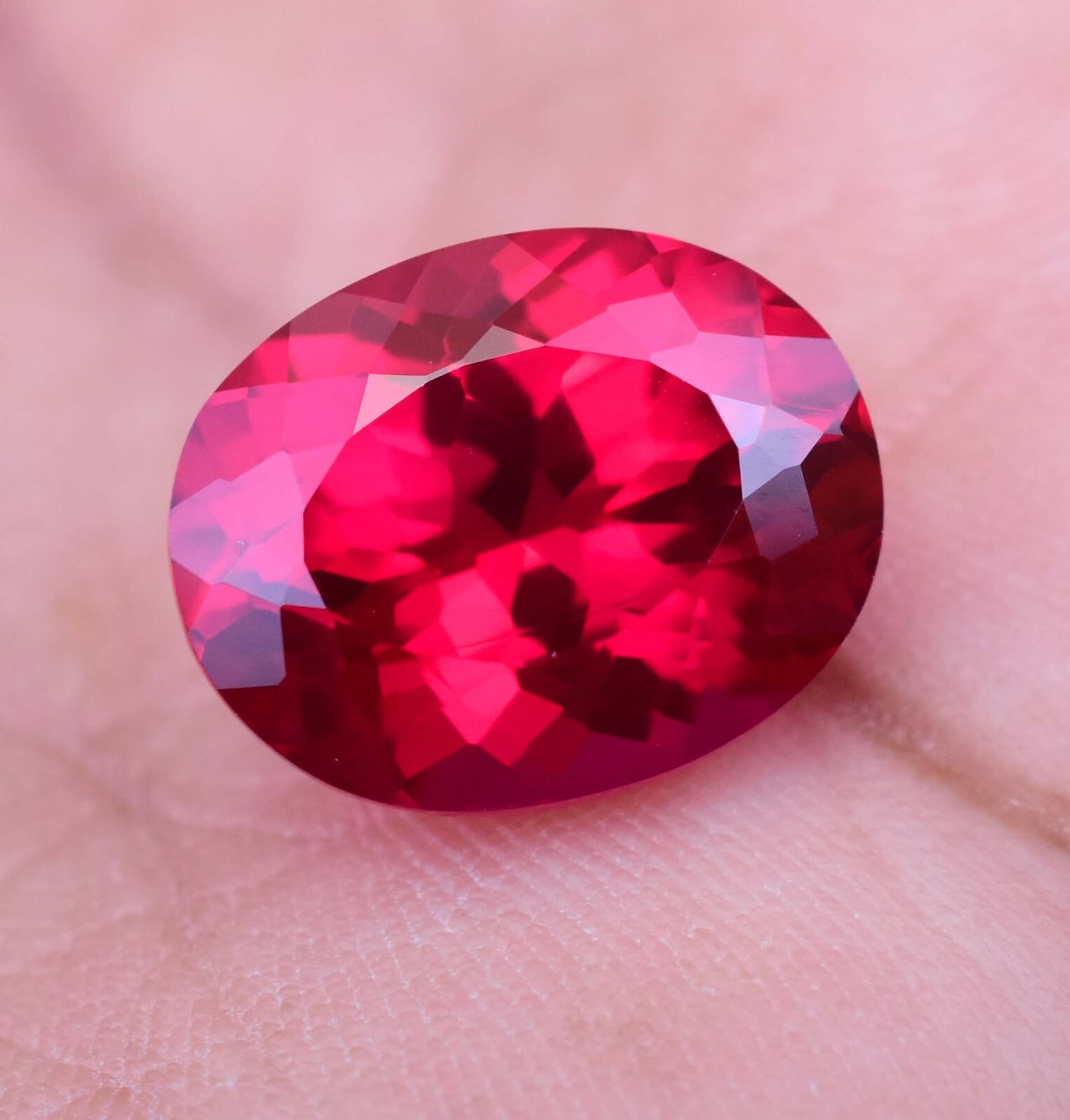 11.20 Ct Natural Mogok Rose Red Ruby Oval Flawless Stunning CERTIFIED Gemstone