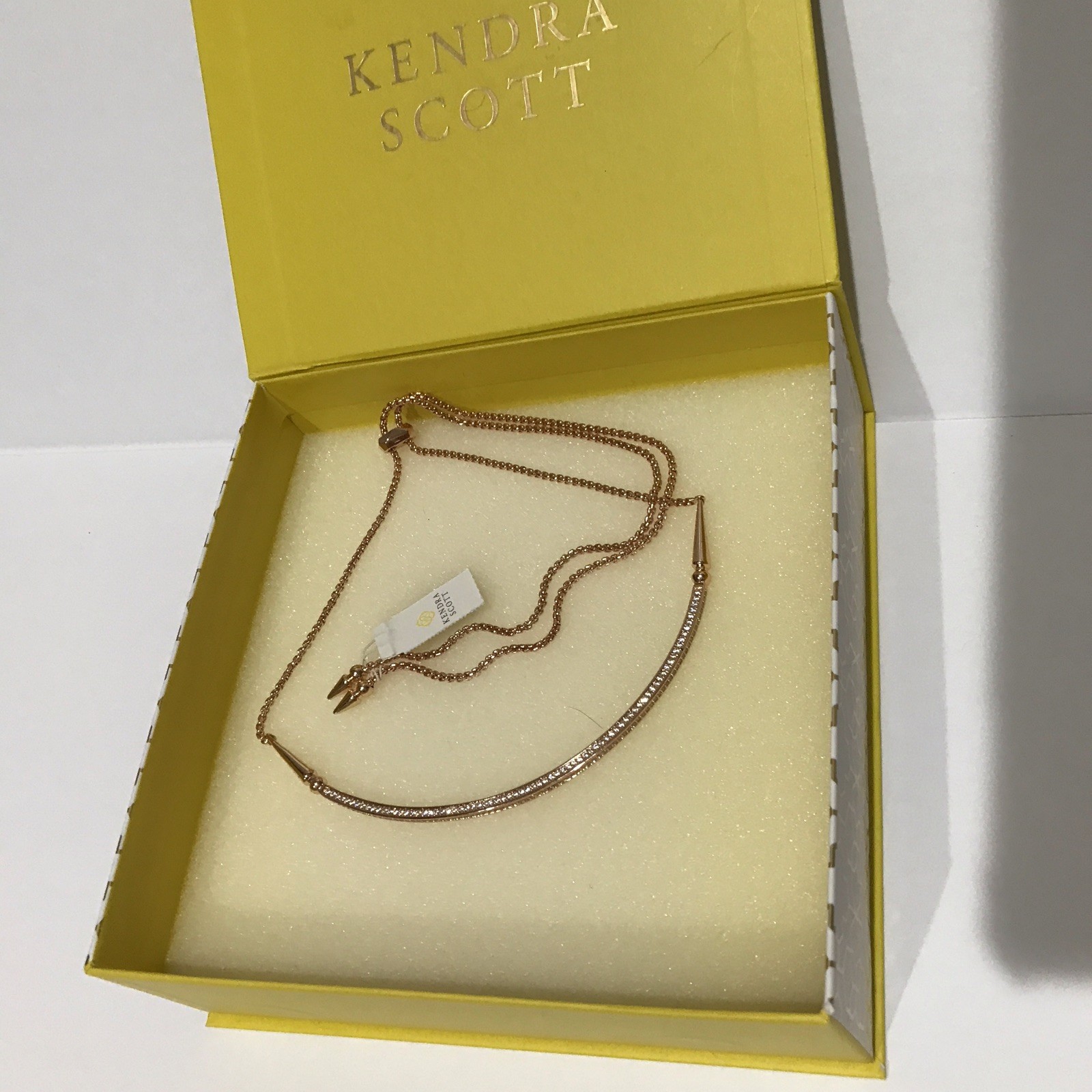 Kendra Scott Scottie Rose Goldtone Adjustable Necklace NWT & Box