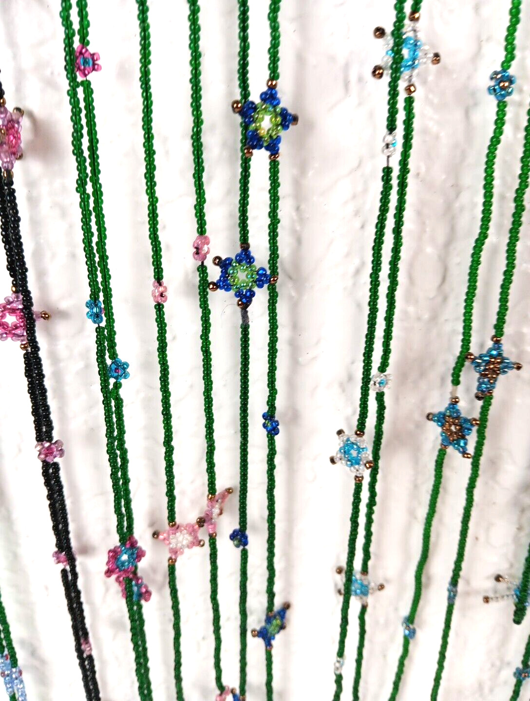 Lot of 15 Multi Colored Dainty Seed Bead Necklaces Stars & Flowers 18″ to 29″ L