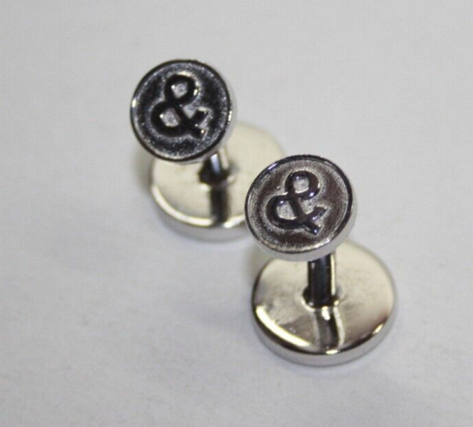 Rare Bell & Ross Sterling Silver Ampersand Cufflinks w/ Original Box [063GRA]