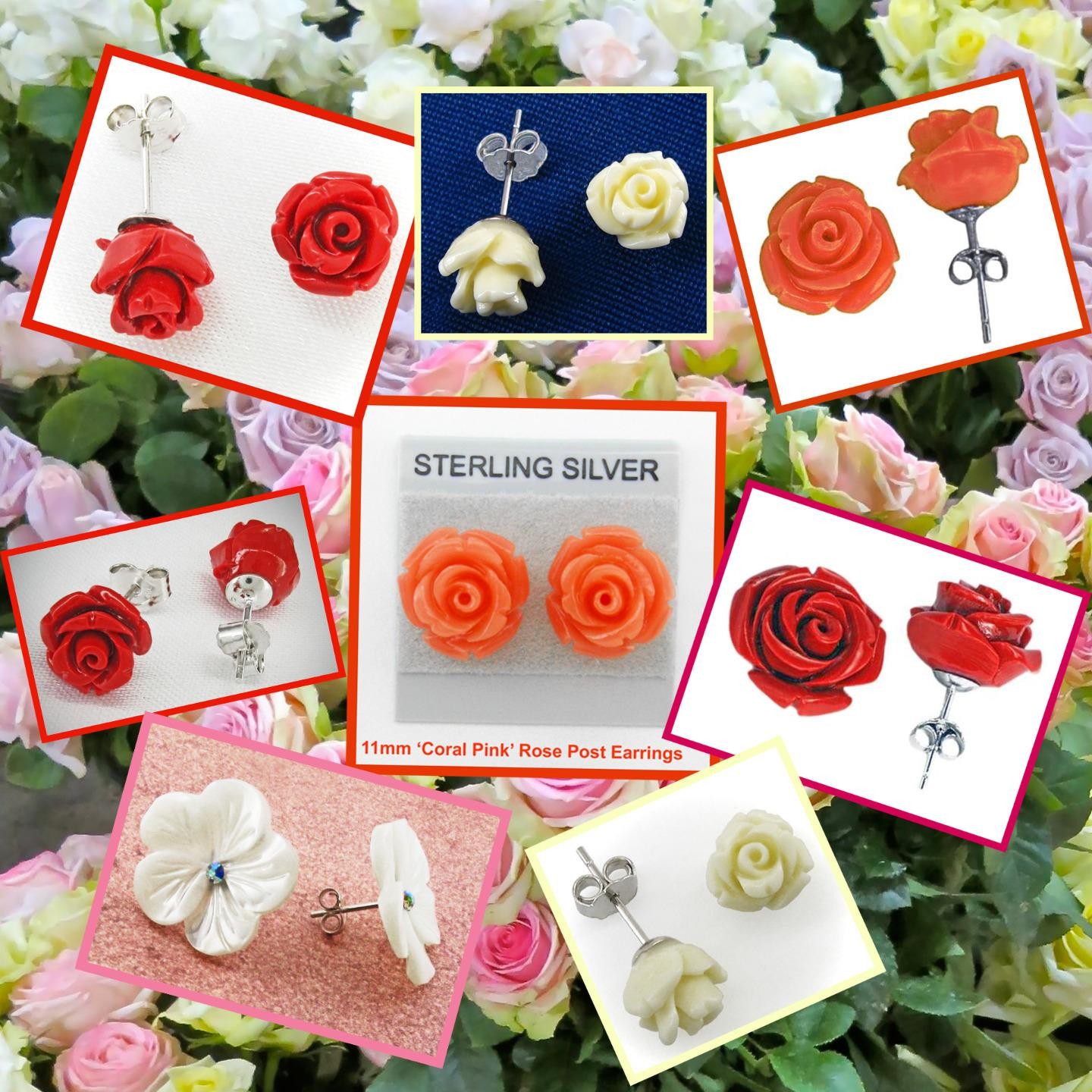 6mm Birthstone Earrings – Round CZ – SOLID Sterling Silver Settings