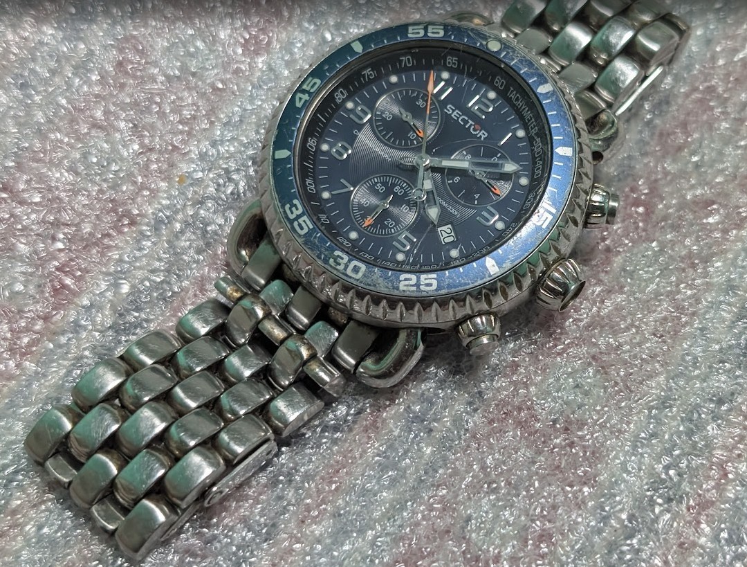 RARE VINTAGE 1990s Chronograph SECTOR 290 3253990035 Men’s Watch Dial 43mm